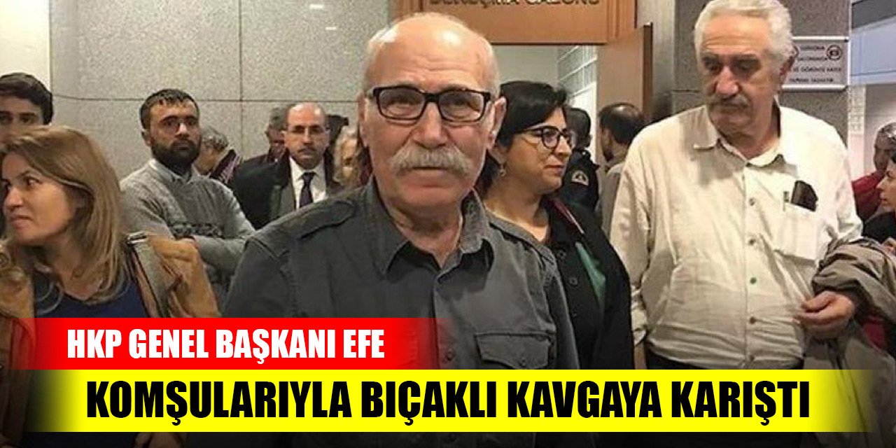 HKP Genel Başkanı Efe komşularıyla bıçaklı sopalı kavgaya karıştı