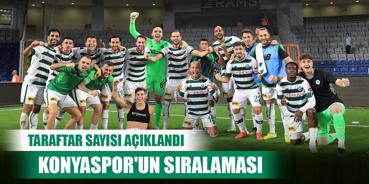 Haftanın seyirci sayıları, Konyaspor'un sıralamadaki yeri