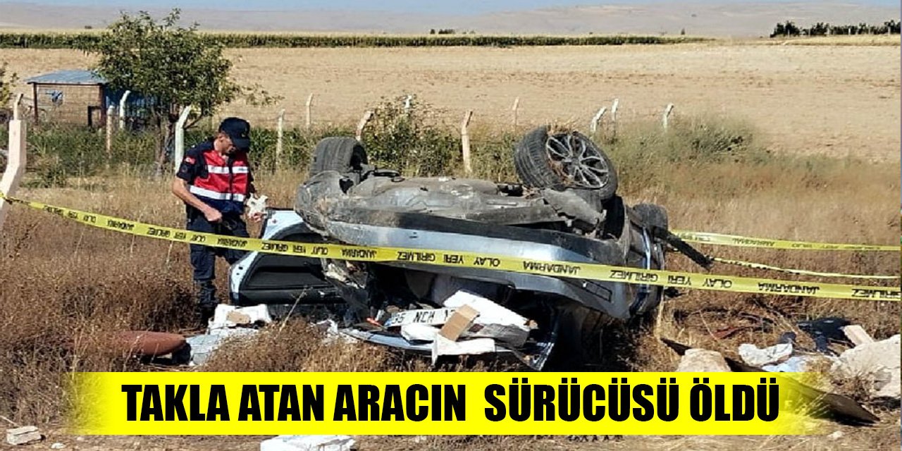 Takla atan otomobilin sürücüsü öldü