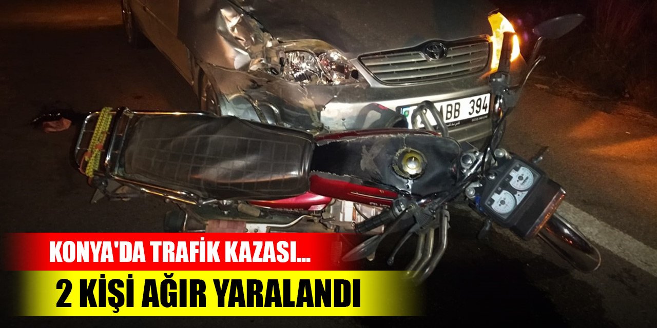 Konya'da trafik kazası... 2 kişi ağır yaralandı