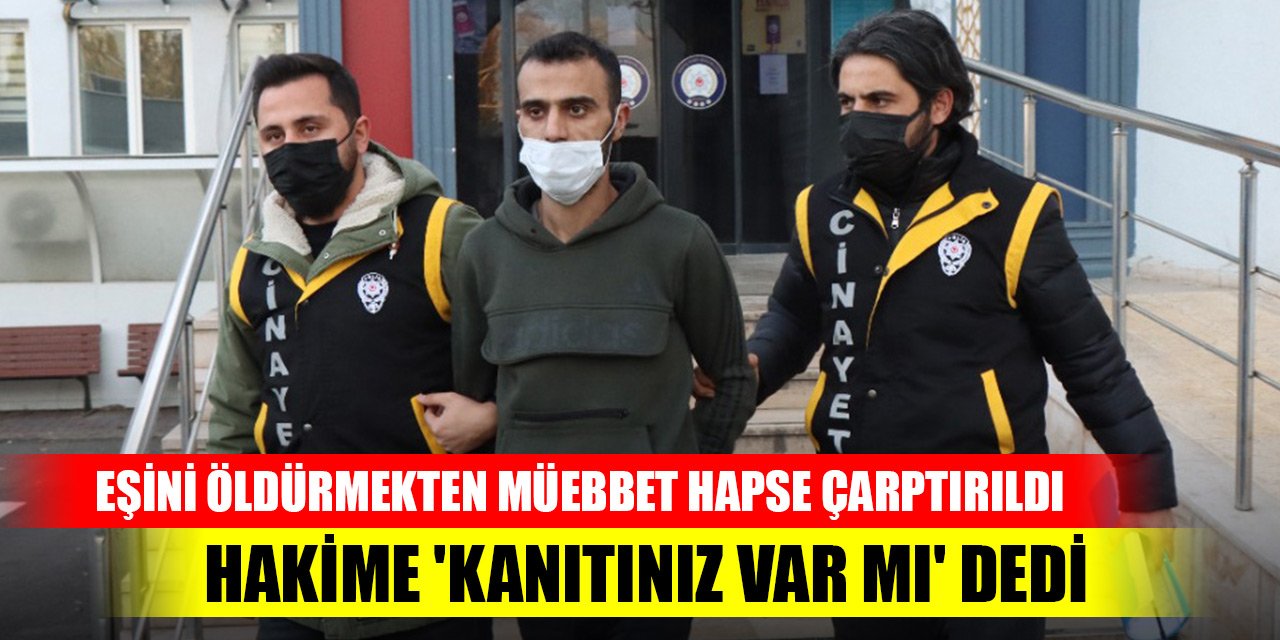 Eşini öldürmekten müebbet hapse çarptırıldı, hakime 'Kanıtınız var mı' dedi