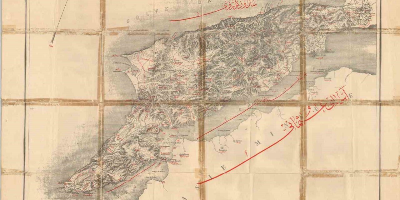100’üncü yılda Çanakkale’de ilk kez ortaya çıkan harita
