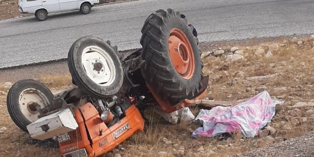 Karaman'da traktör devrildi, sürücü hayatını kaybetti