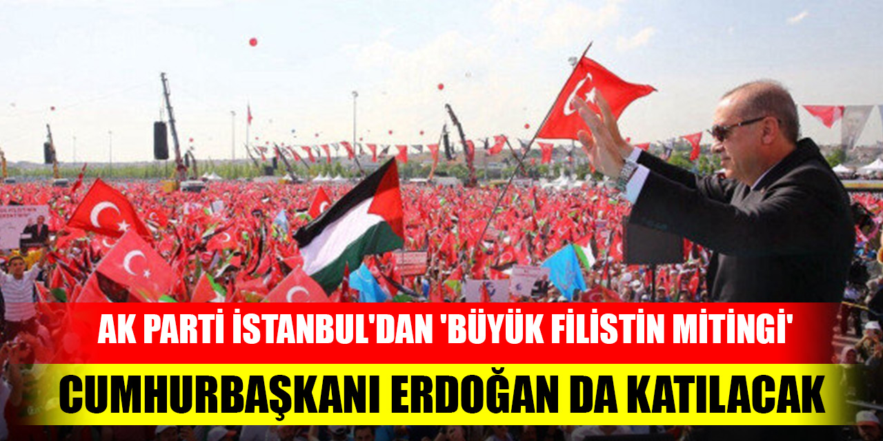 AK Parti İstanbul'dan 'Büyük Filistin Mitingi': Cumhurbaşkanı Erdoğan da katılacak