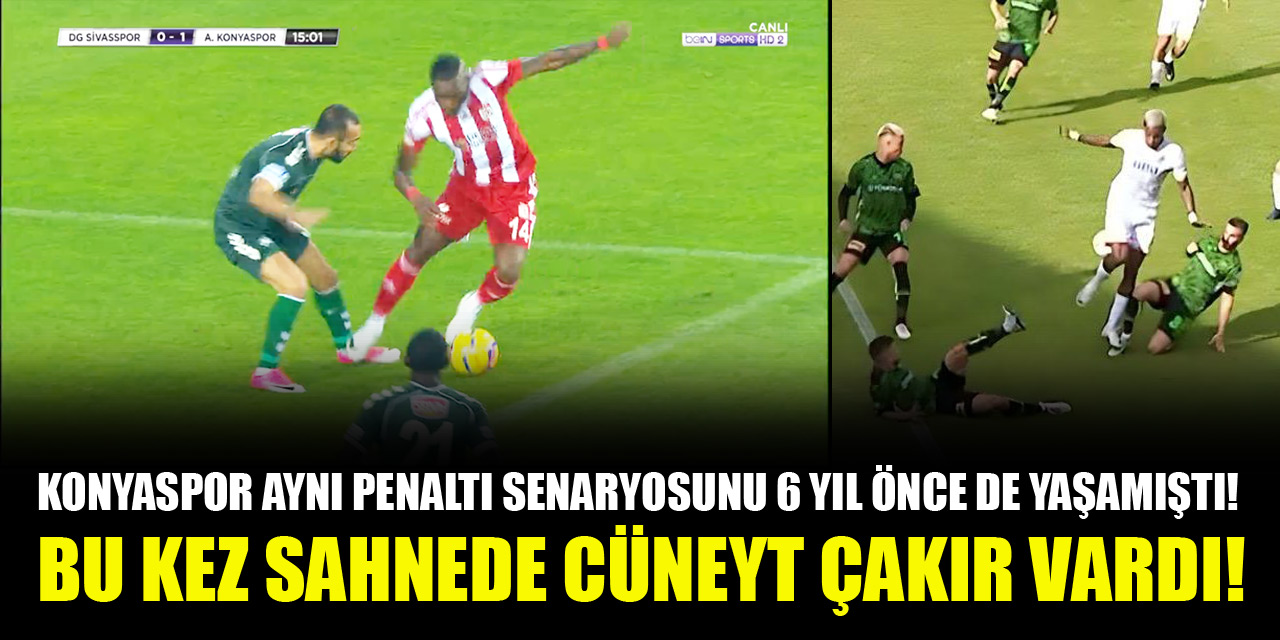 Konyaspor aynı penaltı senaryosunu 6 yıl önce de yaşamıştı! Bu kez sahnede Cüneyt Çakır vardı!
