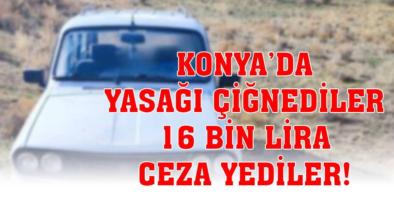 Konya’da yasağı çiğnediler, 16 bin lira ceza yediler!
