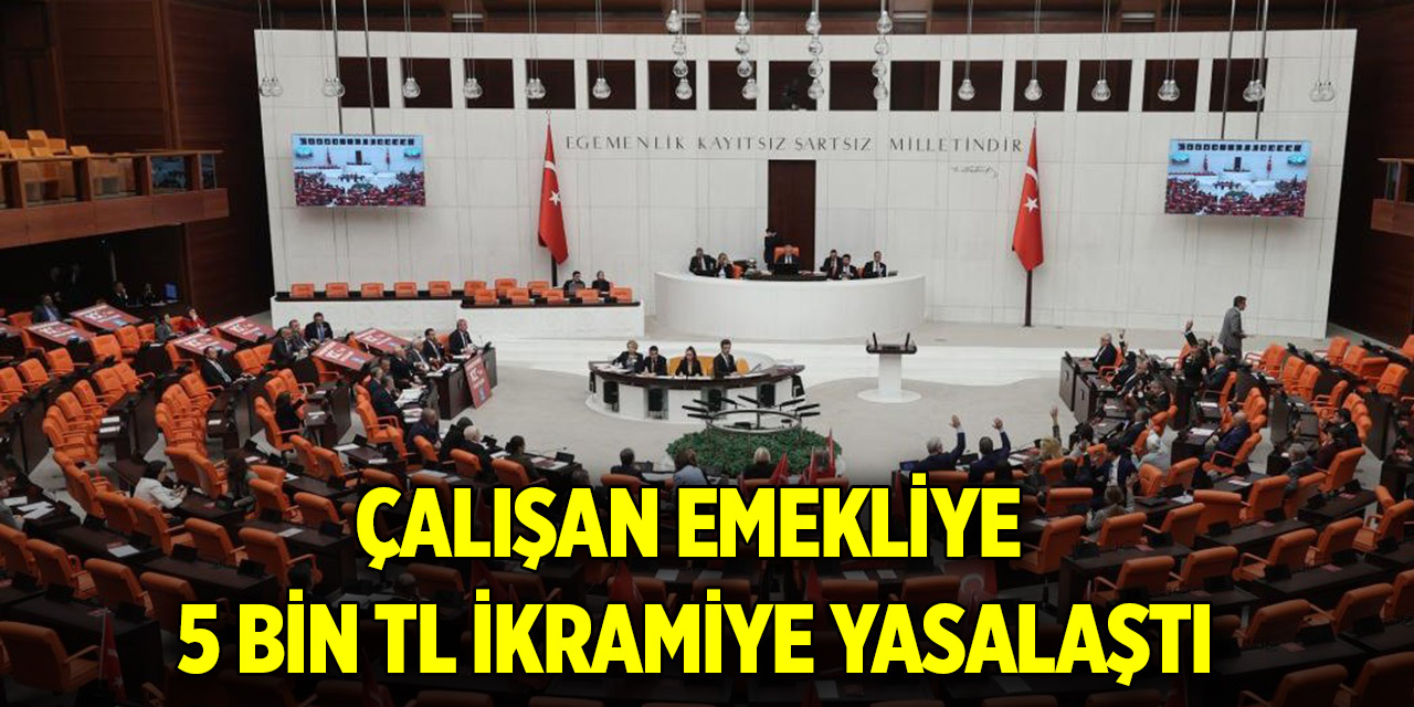 Çalışan emekliye 5 bin TL ikramiye yasalaştı