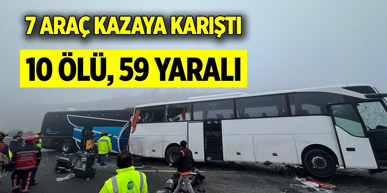 Son Dakika! Kuzey Marmara Otoyolu'nda 7 araç kazaya karıştı! 10 ölü, 59 yaralı