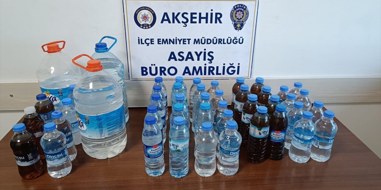 Konya'da sahte içki operasyonu: 3 şüpheli yakalandı