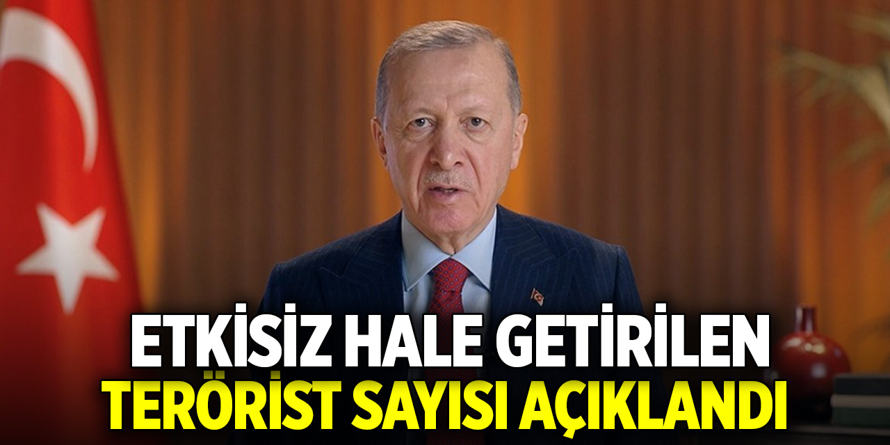 Cumhurbaşkanı Erdoğan etkisiz hale getirilen terörist sayısını açıkladı