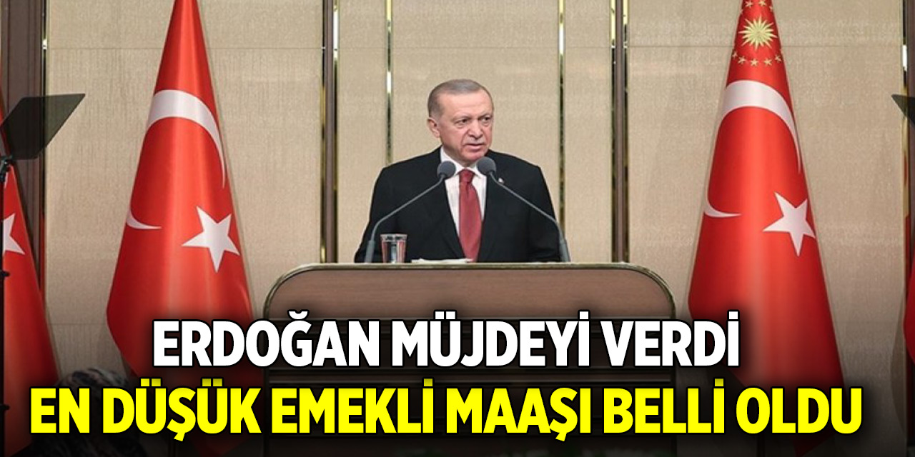 En düşük emekli maaşı belli oldu!  Erdoğan müjdeyi verdi