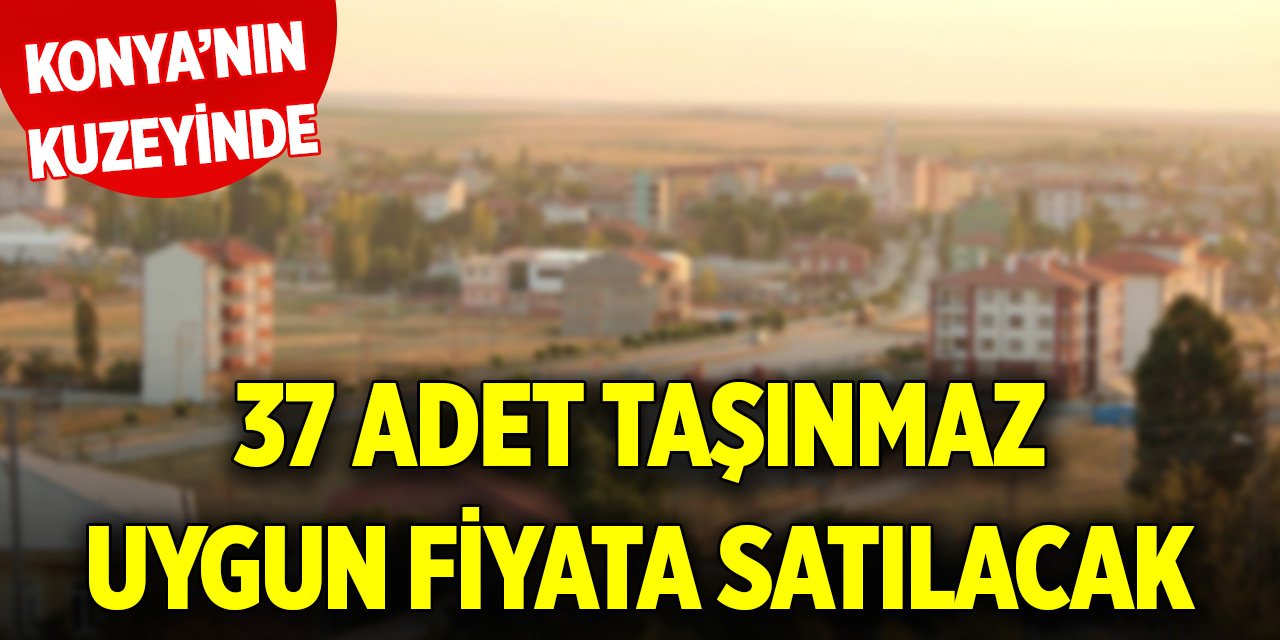 Konya'nın kuzeyinde 37 adet taşınmaz uygun fiyata satılacak