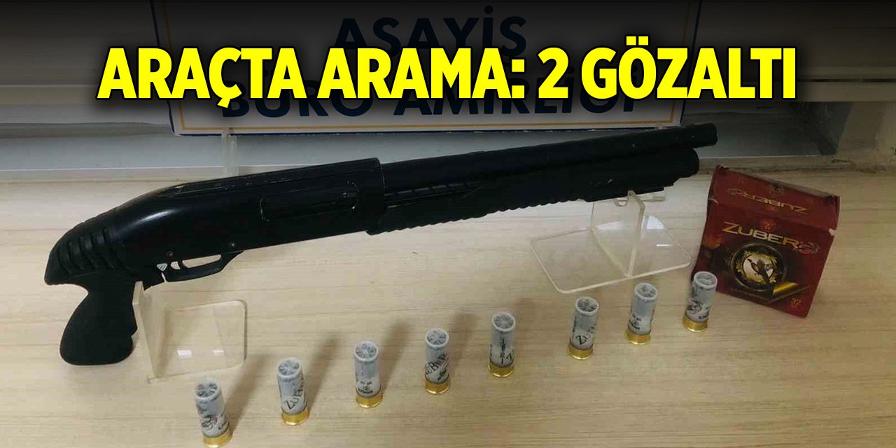 Konya’da araçta arama... Av tüfeği ve silah ele geçirildi: 2 gözaltı
