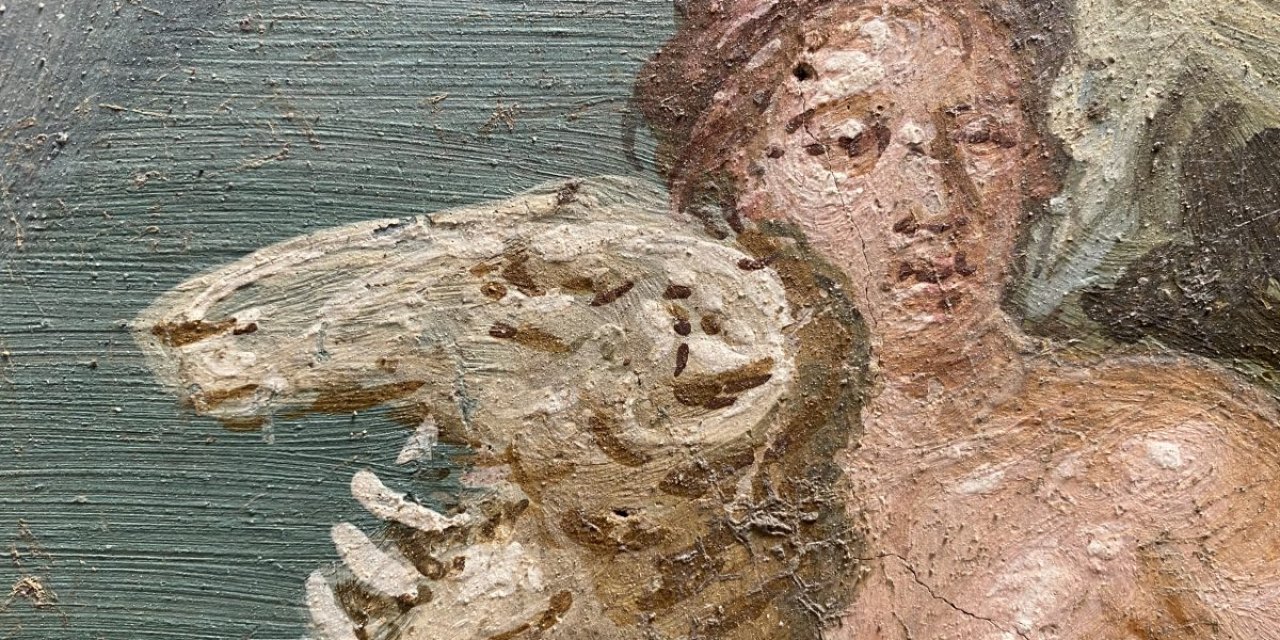 Pompeii’de 2000 yıllık renkleri çok az zarar görmüş duvar resmi bulundu