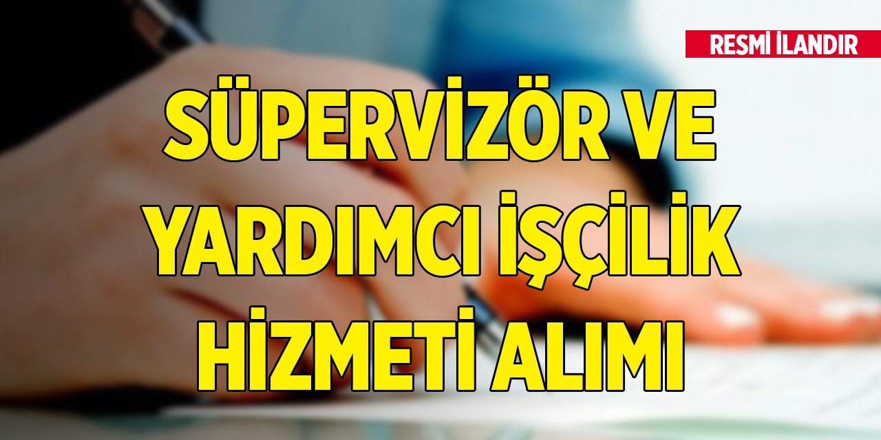 Süpervizör ve yardımcı işçilik hizmeti alımı