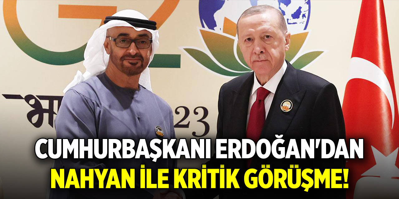 Cumhurbaşkanı Erdoğan'dan, Nahyan ile kritik görüşme! Türkiye'ye davet etti