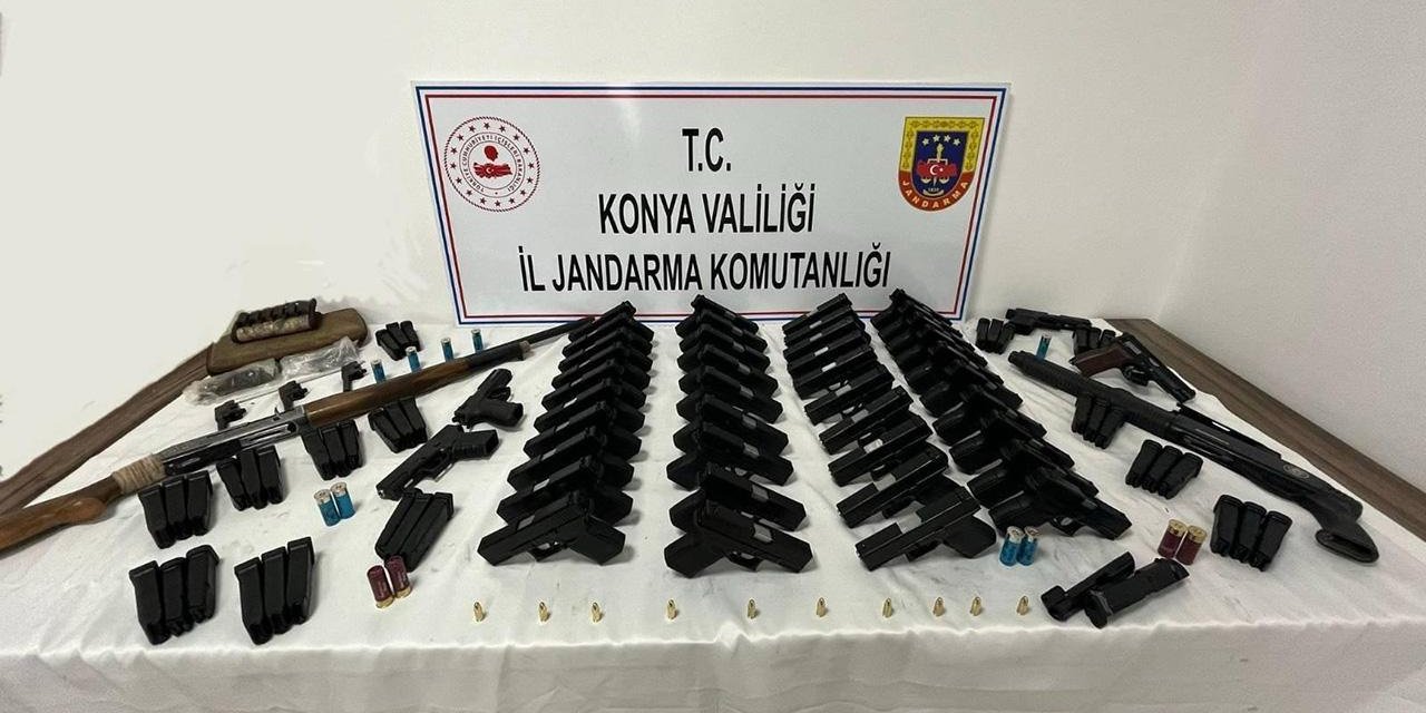Konya'da silah kaçakçılığı operasyonunda 3 gözaltı