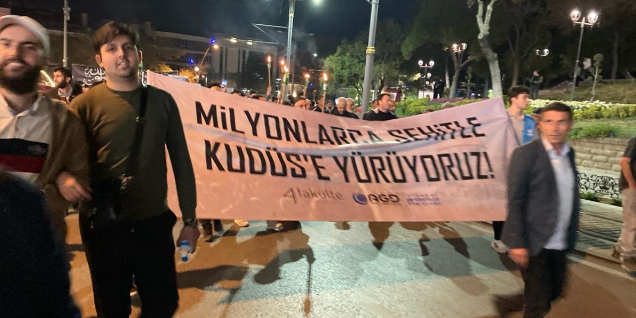 Konya'da "Büyük Kudüs Yürüyüşü" gerçekleştirildi
