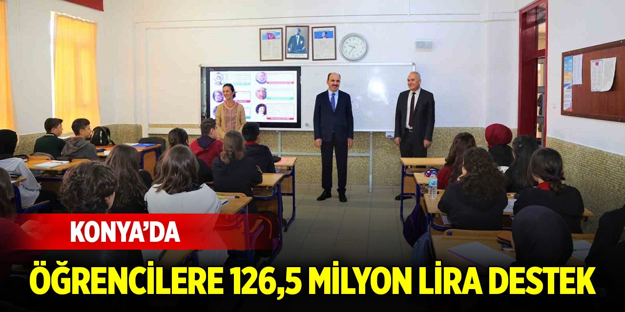 Konya'da öğrencilere 126,5 milyon lira destek