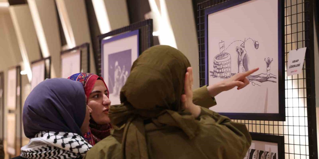 Filistinli karikatüristin sergisi Konyalılarla buluşuyor