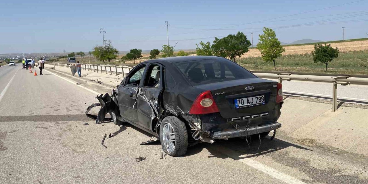 Konya’da iki otomobil çarpıştı: 4 yaralı