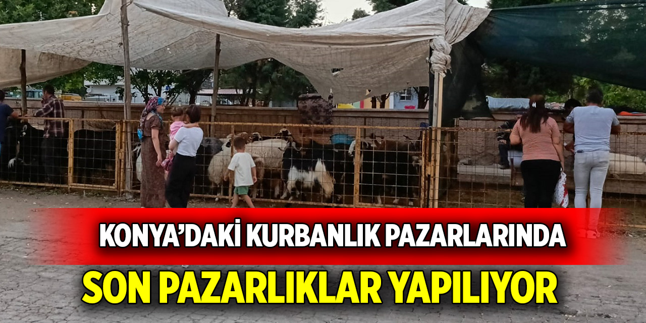 Konya’daki kurbanlık pazarlarında  Son pazarlıklar yapılıyor