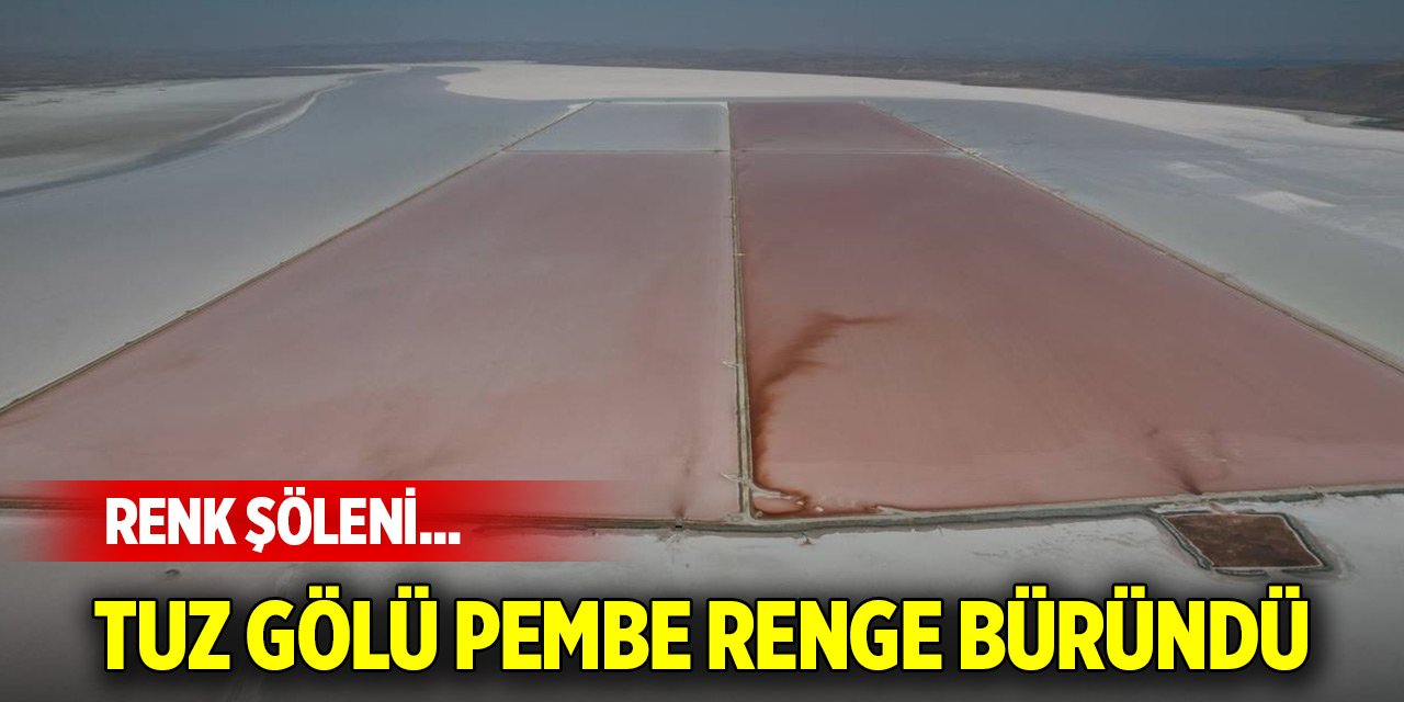 Tuz Gölü pembe renge büründü