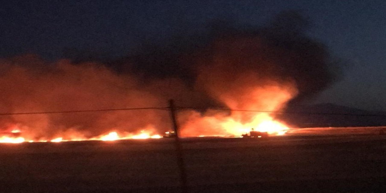 Tahıl ambarı Konya Ovasında çiftçilere yangın uyarısı