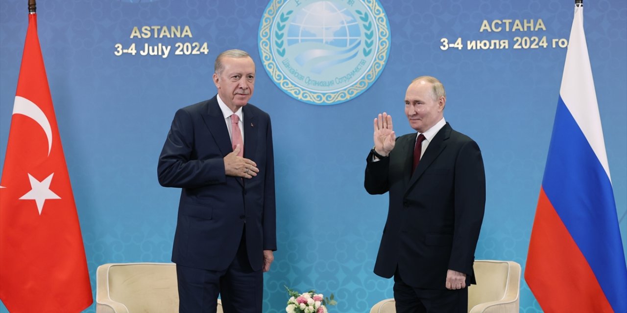Erdoğan ile Putin Kazakistan'da bir araya geldi! Liderlerden son dakika açıklamalar