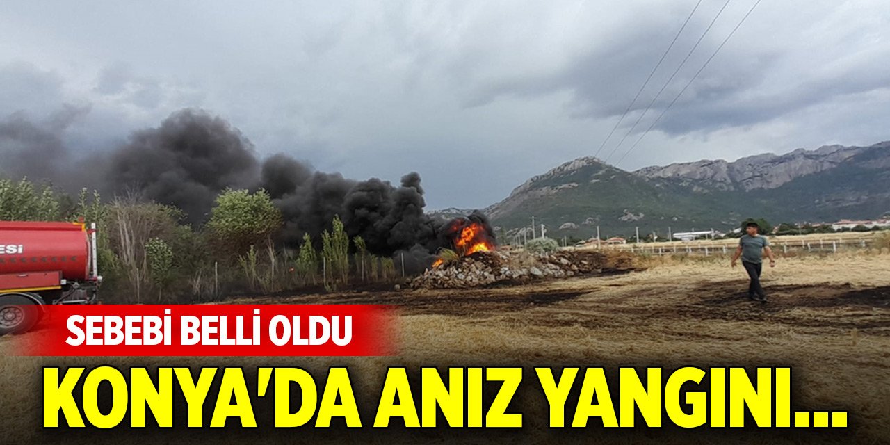 Konya'da anız yangını... Sebebi belli oldu