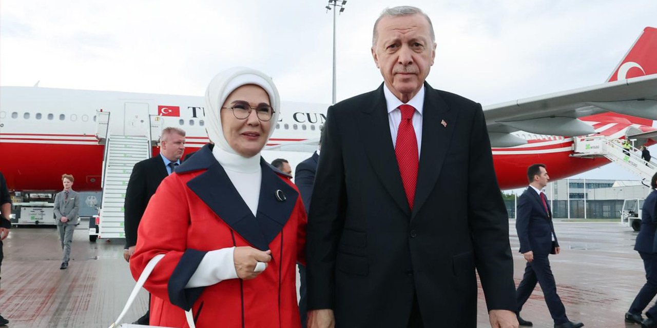 Cumhurbaşkanı Erdoğan, Türkiye-Hollanda futbol maçını izlemek üzere Berlin'e geldi