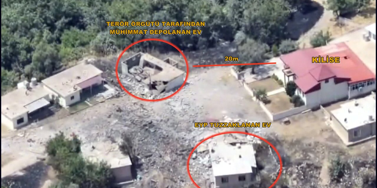 PKK, mabetlerin yakınında mühimmat depoladı