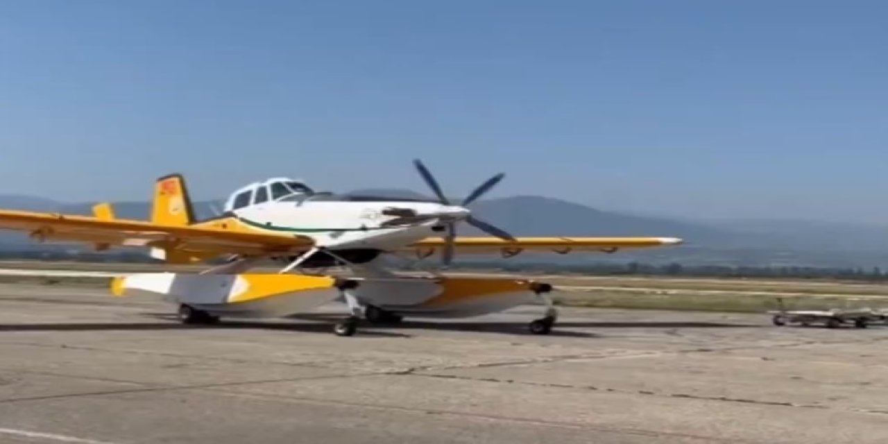 Kuzey Makedonya'daki yangına 2 uçak ve 1 helikopter gönderildi