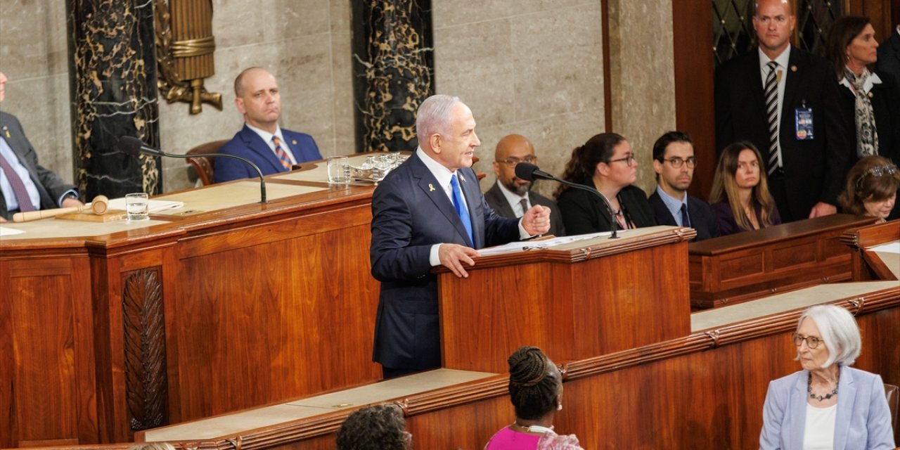 Netanyahu'nun ABD Kongresi'nde konuşmasına tepki