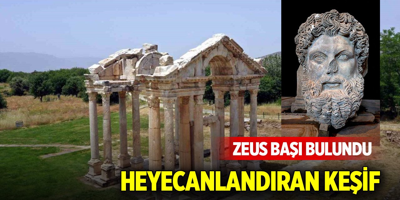 Aydın'da heyecanlandıran keşif... Zeus başı bulundu