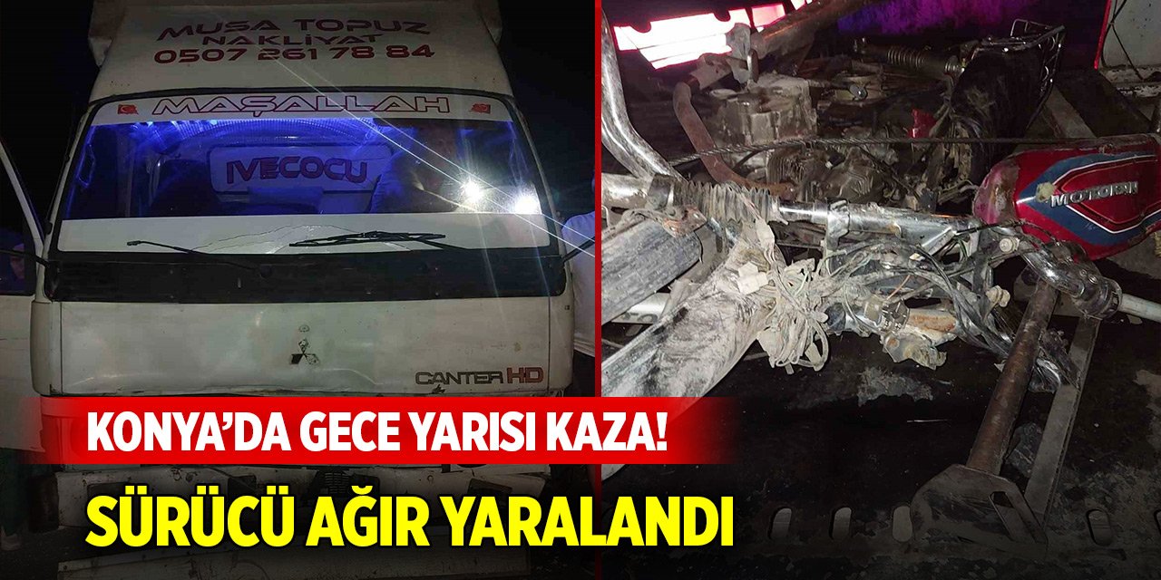 Konya’da gece yarısı kaza! 16 yaşındaki sürücü ağır yaralandı