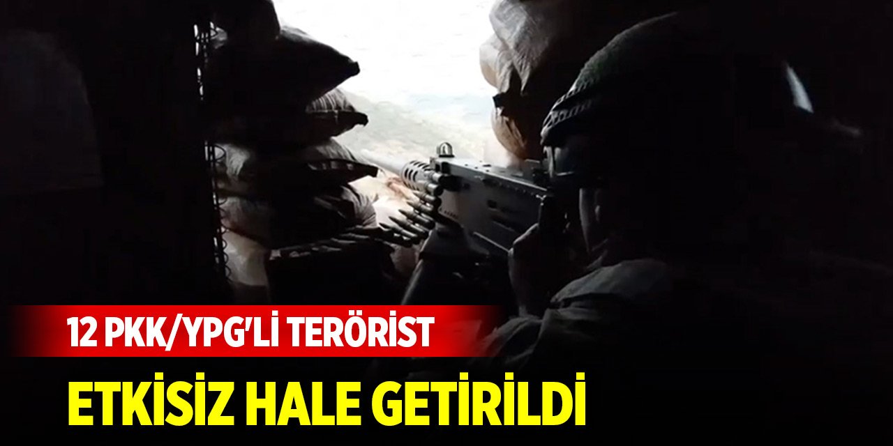 Suriye'nin kuzeyinde 12 PKK/YPG'li terörist etkisiz hale getirildi