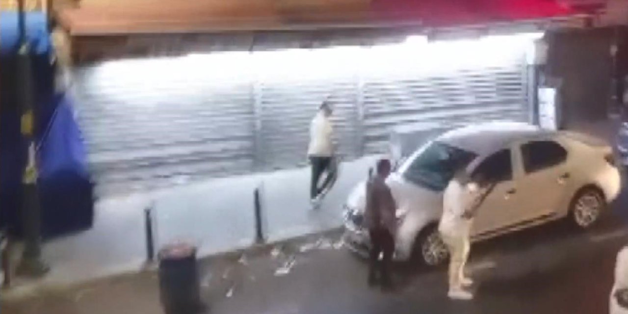 Şişli'de silahlı kavga kamerada