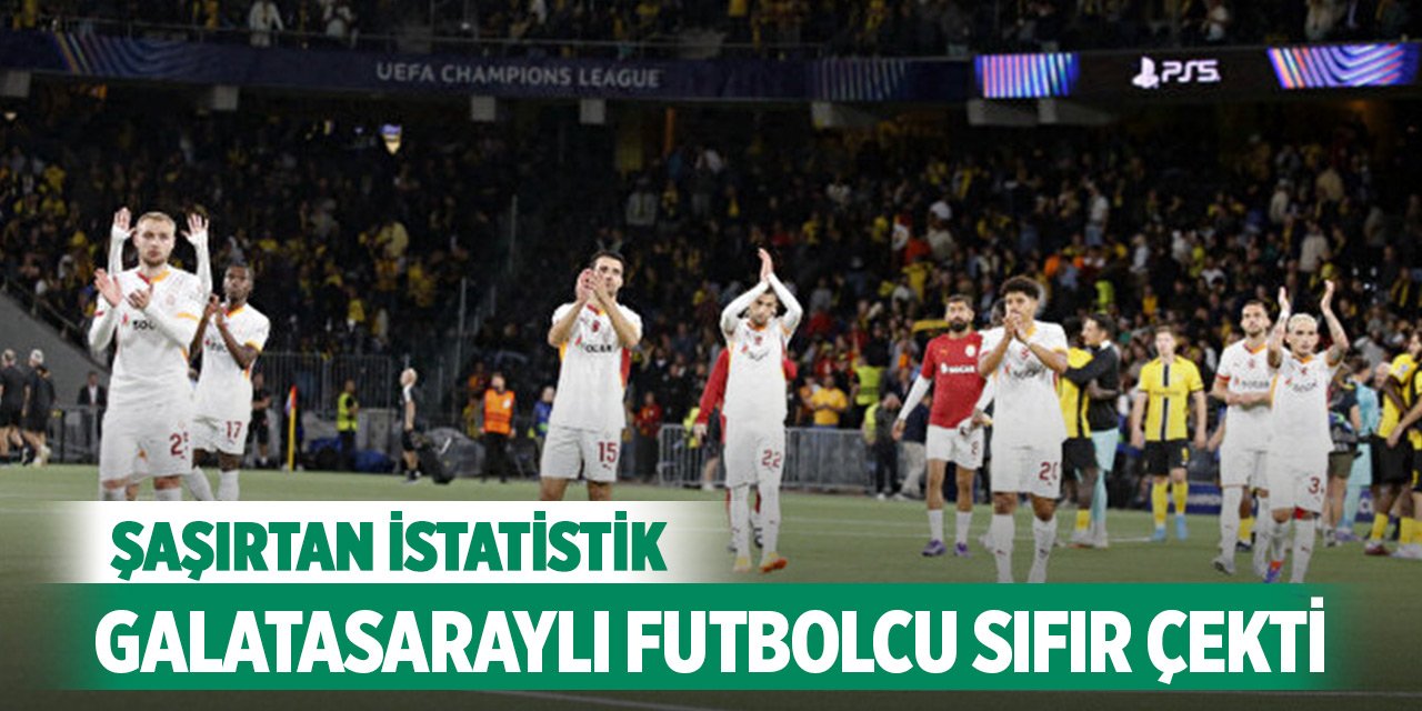 Galatasaraylı futbolcu sıfır çekti