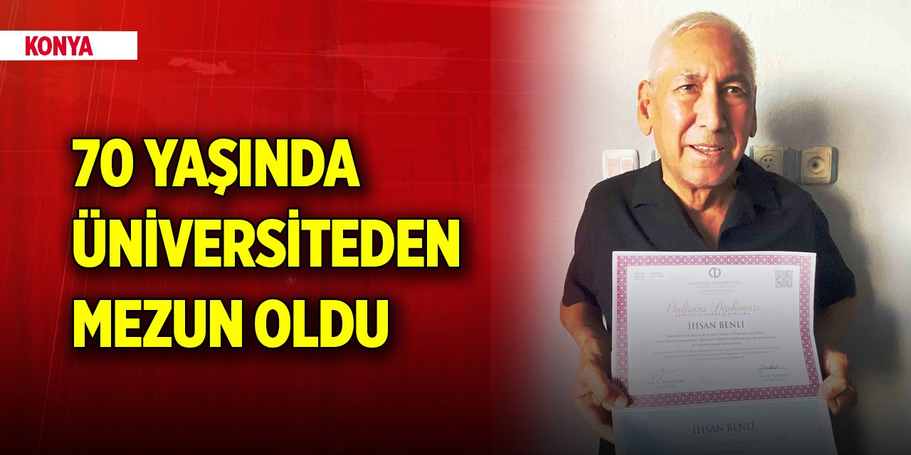 70 yaşında üniversiteden mezun oldu