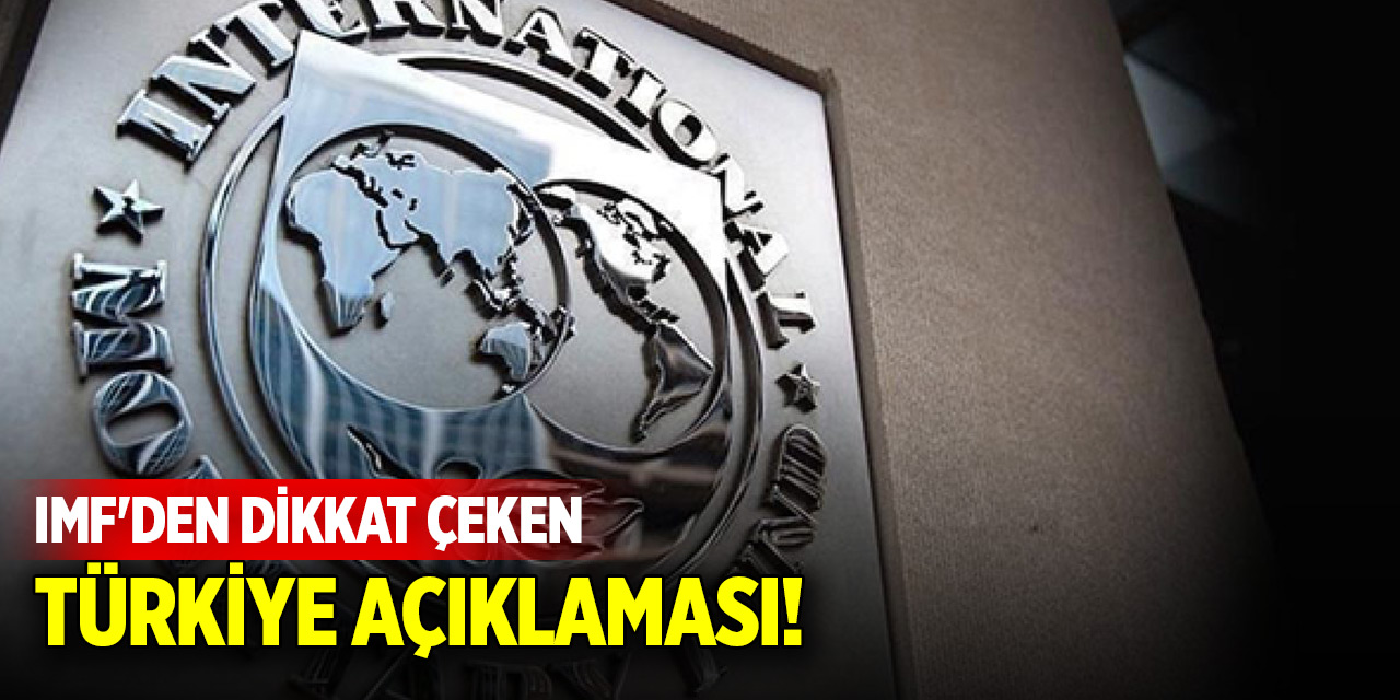 IMF'den dikkat çeken Türkiye açıklaması!