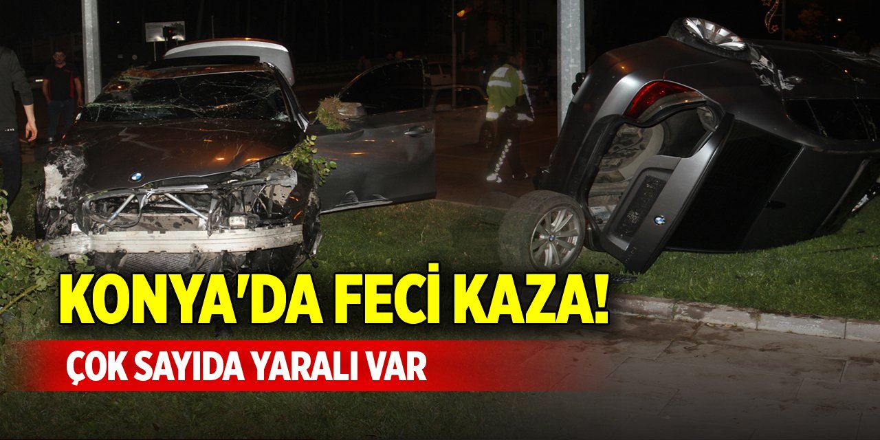 Konya'da feci kaza! Çok sayıda yaralı var