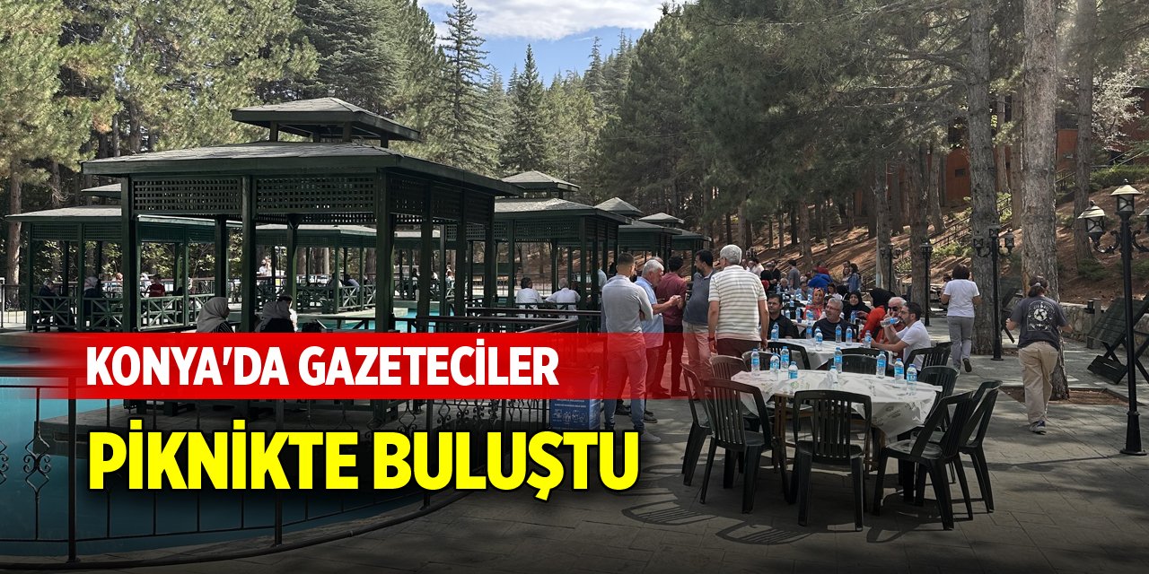 Konya'da gazeteciler piknikte buluştu