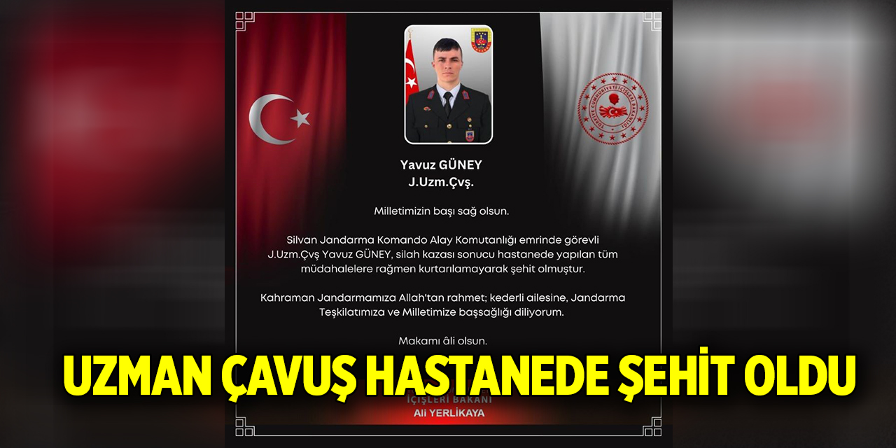 Uzman çavuş hastanede şehit oldu