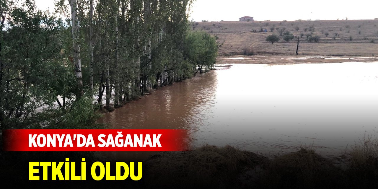 Konya'da sağanak hayatı olumsuz etkiledi