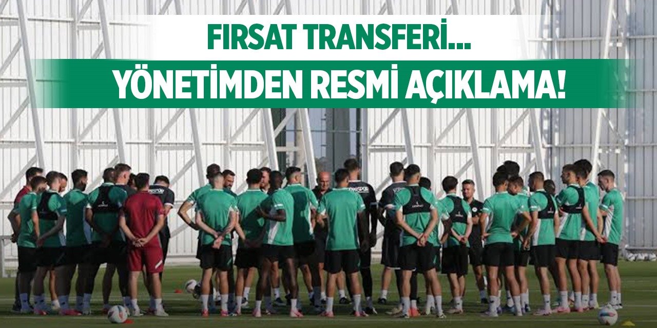 Konyaspor'da yönetimden transfer açıklaması!