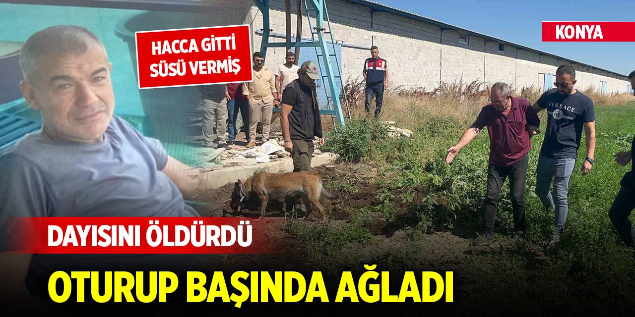 Konya'da dayısını öldürdü, oturup başında ağladı