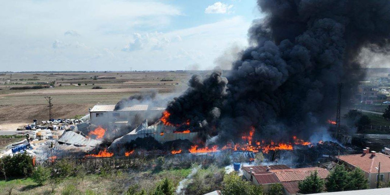 Tekirdağ'da fabrika yangını