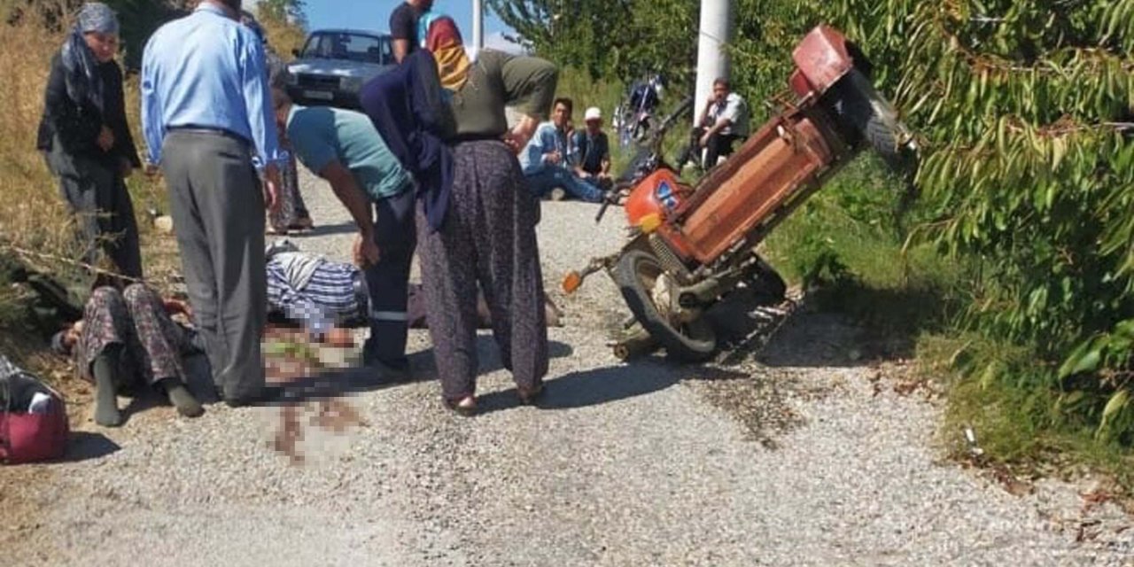 Motosiklet şarampole devrildi: 1 ölü, 2 yaralı