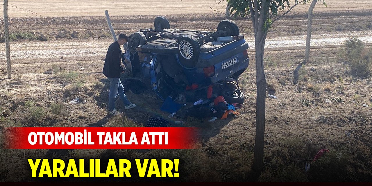 Konya-Adana yolunda otobil takla attı, 2 yaralı